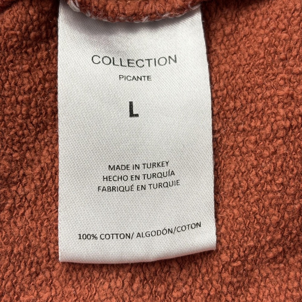 Favorite Daughter Nuuly Sweatshirt Womens Large Orange Terry Graphic Crewneck - Picture 8 of 13